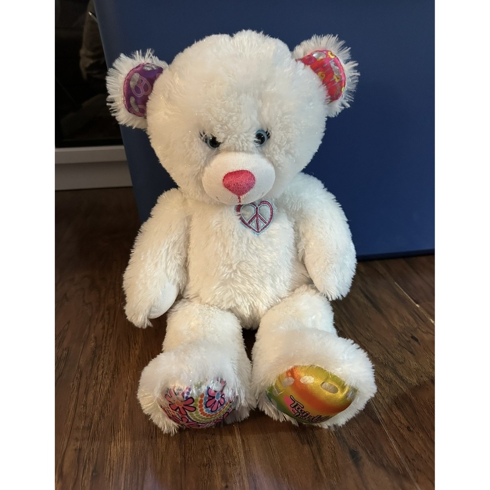 BUILD A BEAR WORKSHOP WHITE PEACE TWINKLE TOES Plush